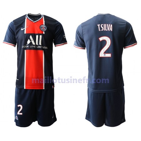 Maillot de Foot Paris Saint-Germain Thiago Silva 2 Domicile 2020-21 - Enfant